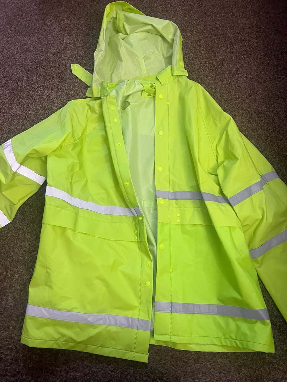 Blue Mountain High-Visibility PVC Reflective Rain Suit Jacket and Bib Overalls